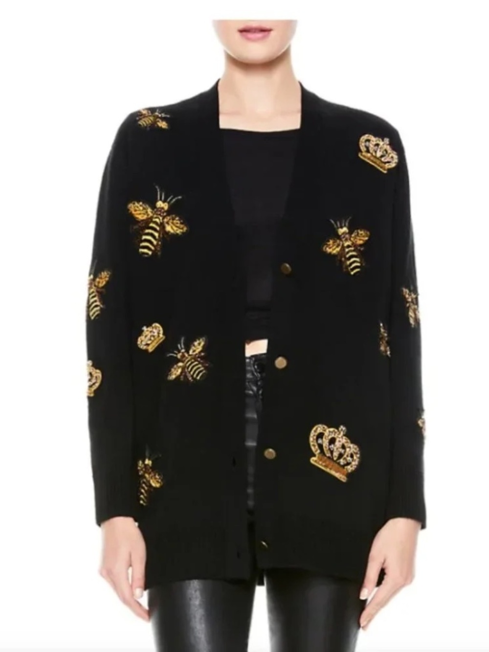 Alice + Olivia Bradford Grandpa Wool Cardigan size M